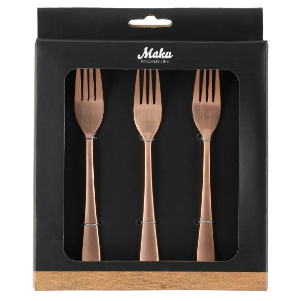  Kakegaffel 6 pakning ros�gull