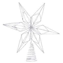 Dekorstjerne til juletre slv 25x25cm