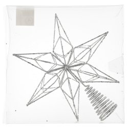 Dekorstjerne til juletre slv 25x25cm