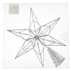 Dekorstjerne til juletre slv 25x25cm