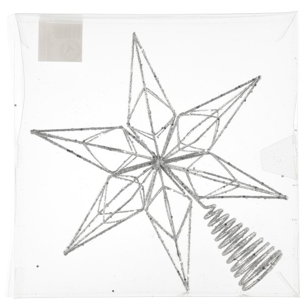 Dekorstjerne til juletre slv 25x25cm