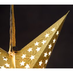 Papirstjerne LED 43cm Gull