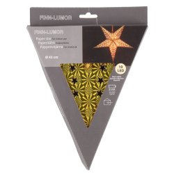 Papirstjerne LED 43cm Gull