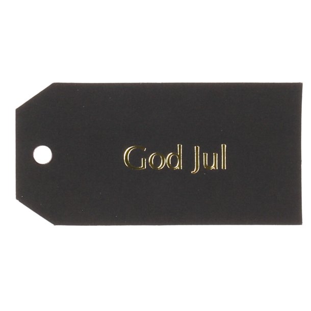 Merkelapp God jul sort 20-pk