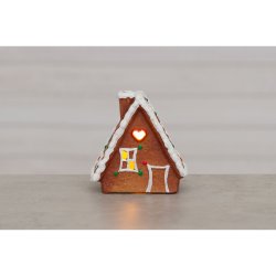 Dekorhus pepperkakehus med LED lys