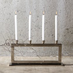 Lysestake avlang til fire lys 