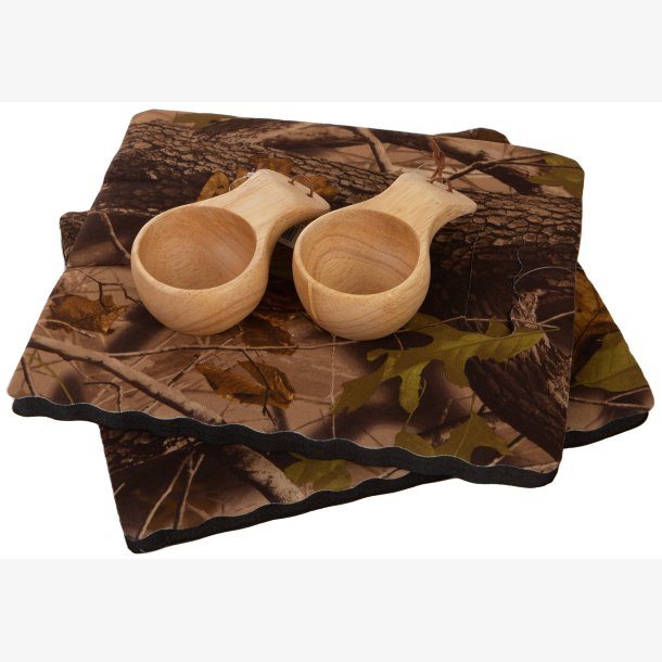 Gavesett sitteunderlag og kopp til 2pers